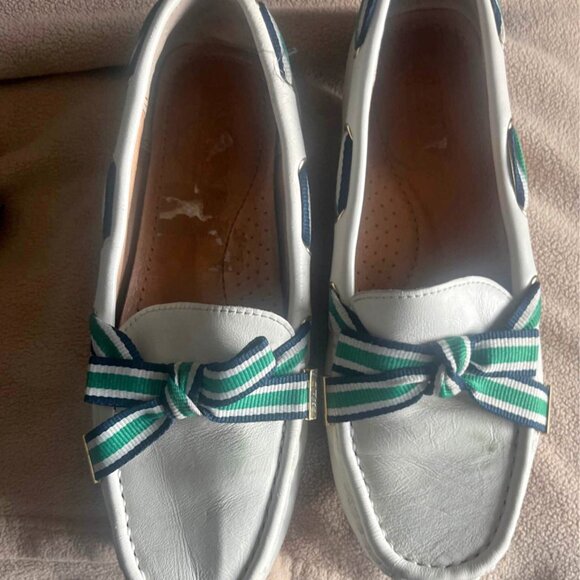 Shoes - Lauren By Lauren White Leather Slipper Size 7.5